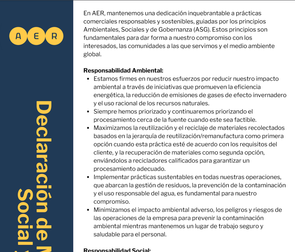 Spanish ESG Statement